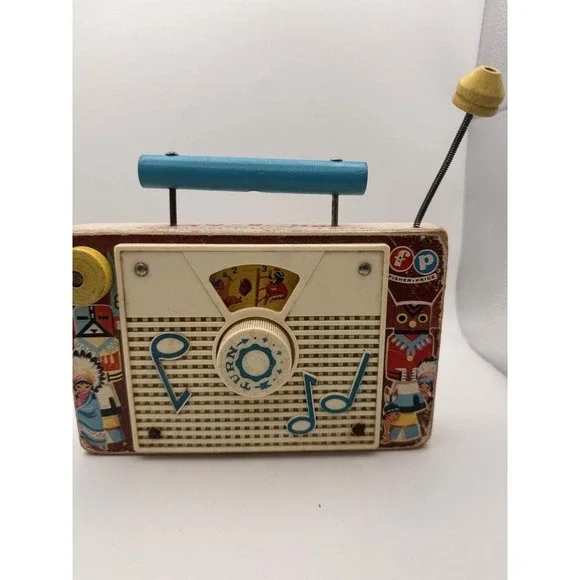 Vtg 1961 Fisher-Price FP MUSIC BOX TV RADIO Ten Little Indians -Not working - Picture 2 of 6
